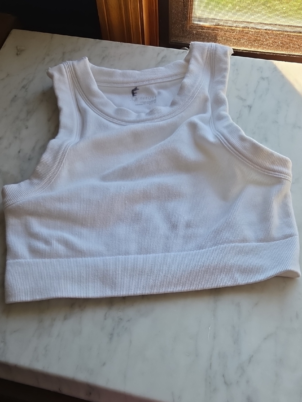 Women's White Ribbed Tank Crop Top - Sleek Everyday Layering
